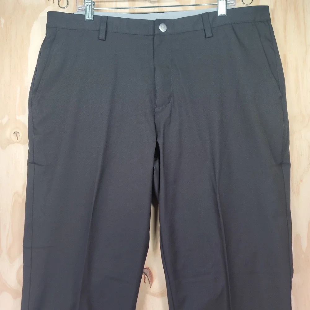 Puma Golf Jackpot Pants Mens 38x31.5 Dark Grey Flat Front Performance Trousers - Picture 3 of 16